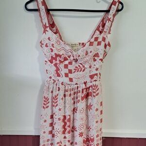 Derek Heart Red and White Dress